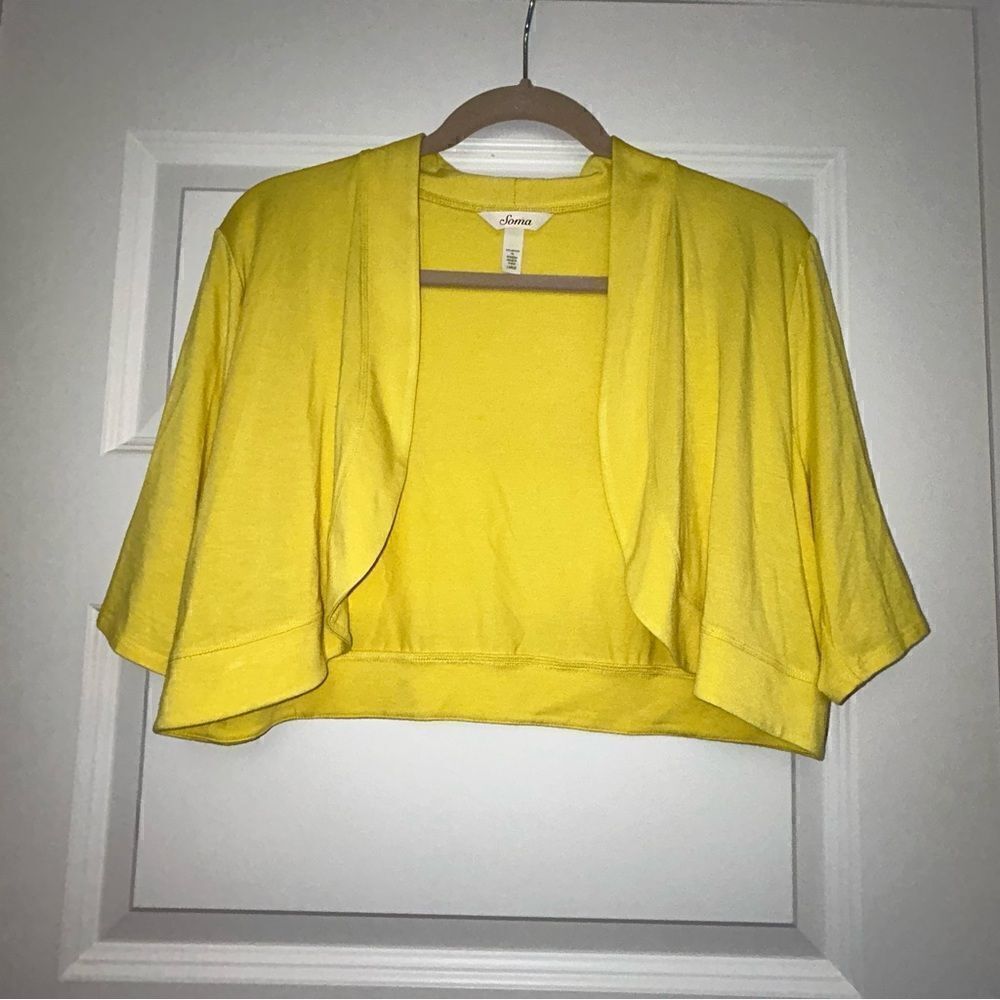 Soma Short Sleeve Open Front Crop Cardigan